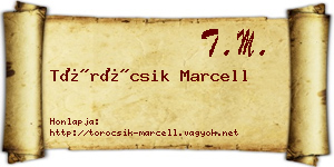 Töröcsik Marcell névjegykártya