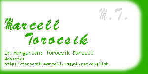 marcell torocsik business card