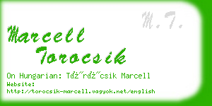 marcell torocsik business card
